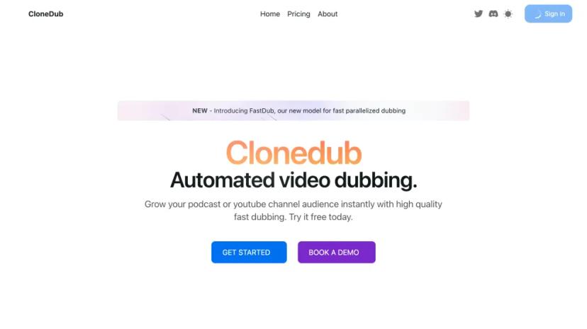 Screenshot of Automated Video Dubbing with AI-powered Fast Dubbing