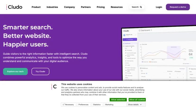 Screenshot of AI-Powered Site Search & Analytics for Content-Heavy Websites