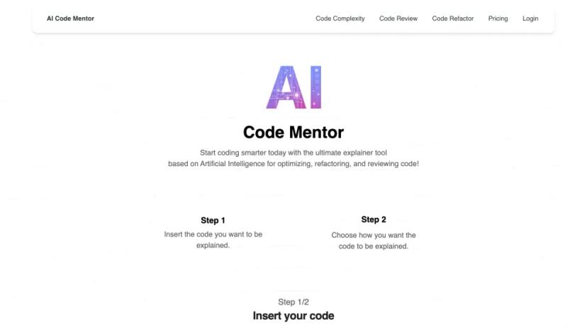 Screenshot of Code Mentor