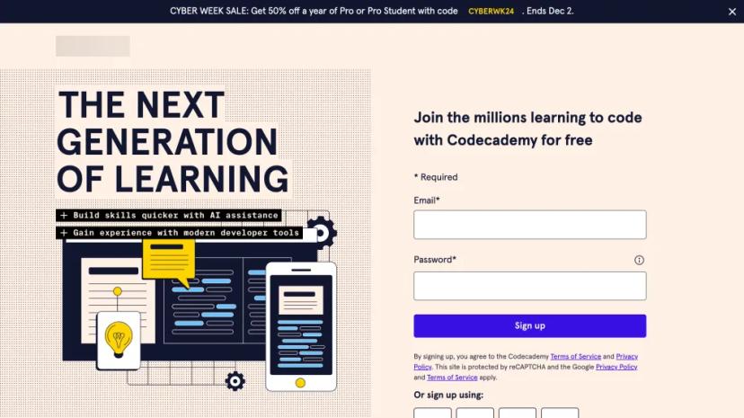 Screenshot of Codecademy: Learn to Code with AI-powered Learning Assistant