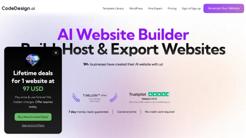 Screenshot of AI Website Builder