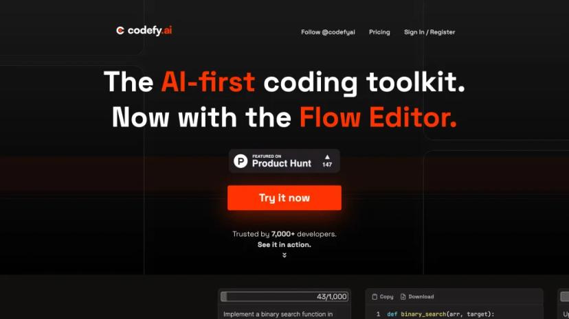 Screenshot of AI-First Coding Toolkit with Flow Editor