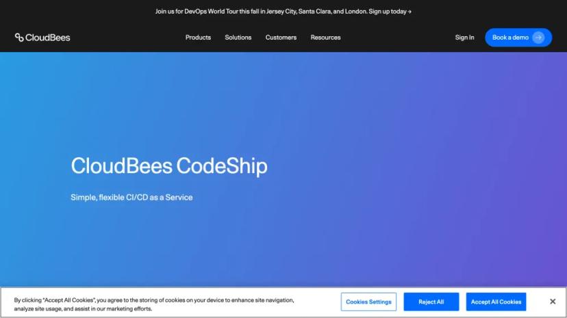 Screenshot of CloudBees CodeShip: Simple, Flexible CI/CD as a Service