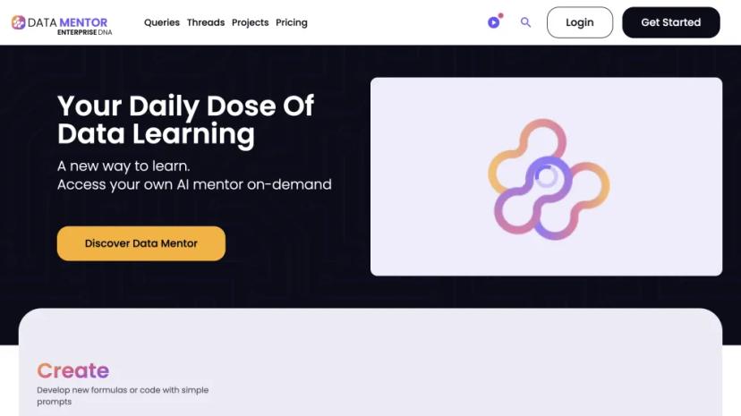 Screenshot of Your Daily AI Mentor for Data Learning