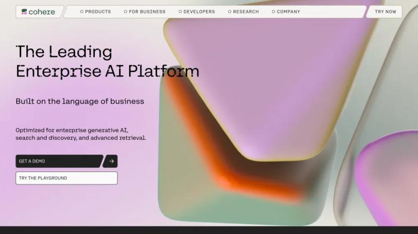 Screenshot of THE LEADING ENTERPRISE AI PLATFORM