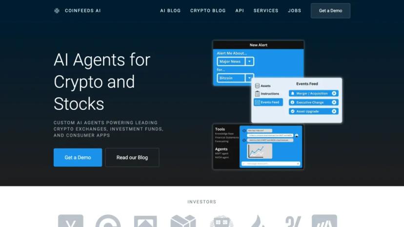 Screenshot of Custom AI Agents Powering Leading Crypto Exchanges, Investment Funds, and Consumer Apps