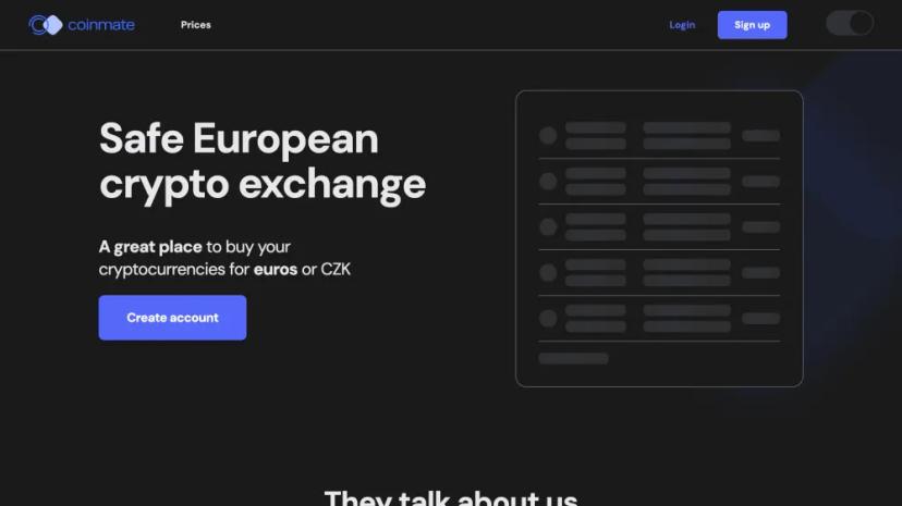 Screenshot of Safe European Crypto Exchange