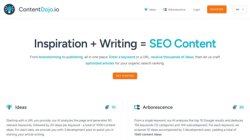 Screenshot of AI-Powered SEO Content Creation Platform