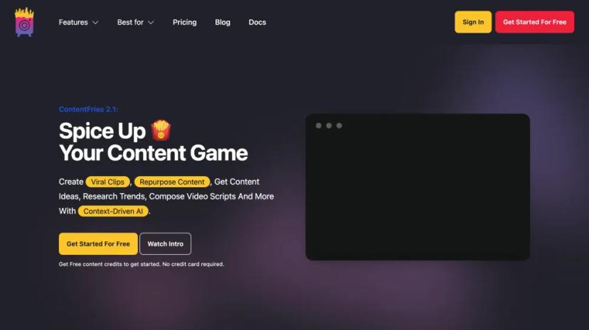 Screenshot of ContentFries 2.1: Spice Up Your Content Game