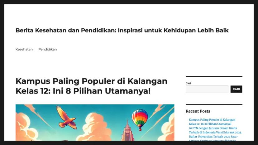 Screenshot of Daftar 8 Kampus Paling Populer untuk Siswa Kelas 12 Tahun Ini