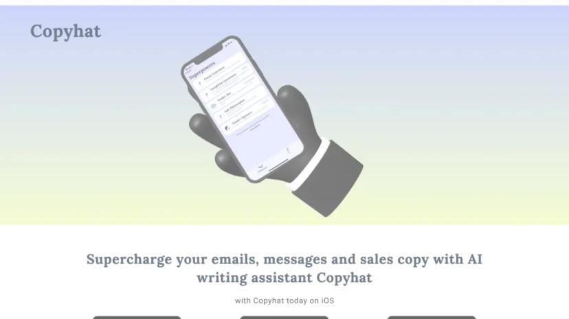 Screenshot of AI Writing Assistant - Copyhat