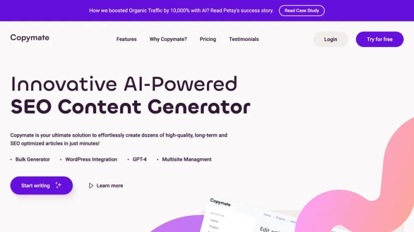 Screenshot of AI-Powered SEO Content Generator