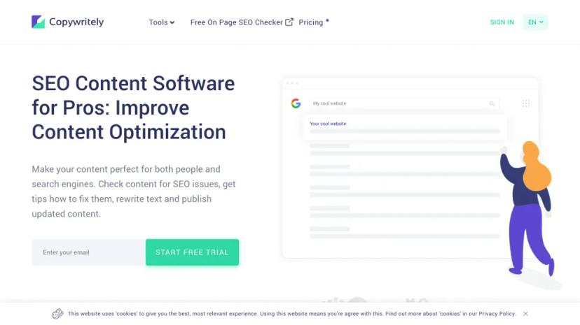 Screenshot of SEO Content Optimization Software