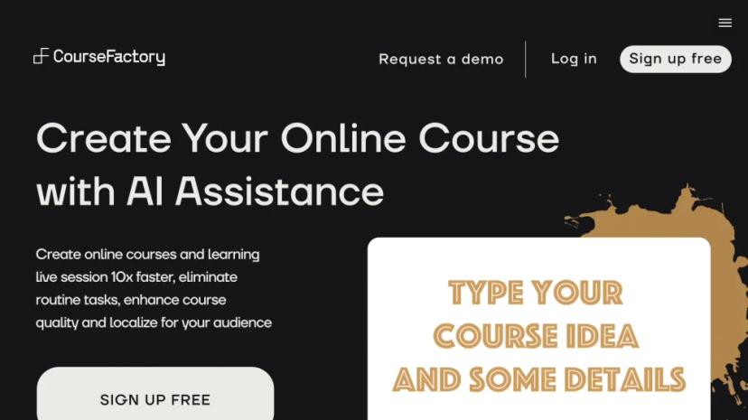 Screenshot of AI-Powered Online Course Creation Assistance