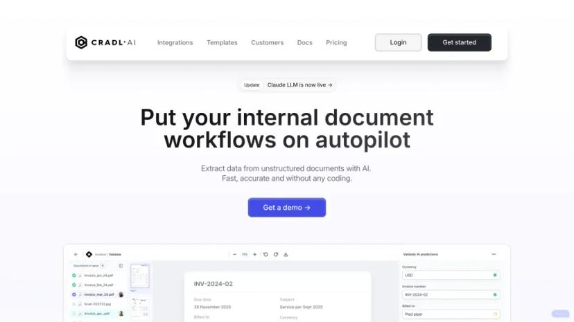 Screenshot of Automate Data Extraction from Unstructured Documents with AI