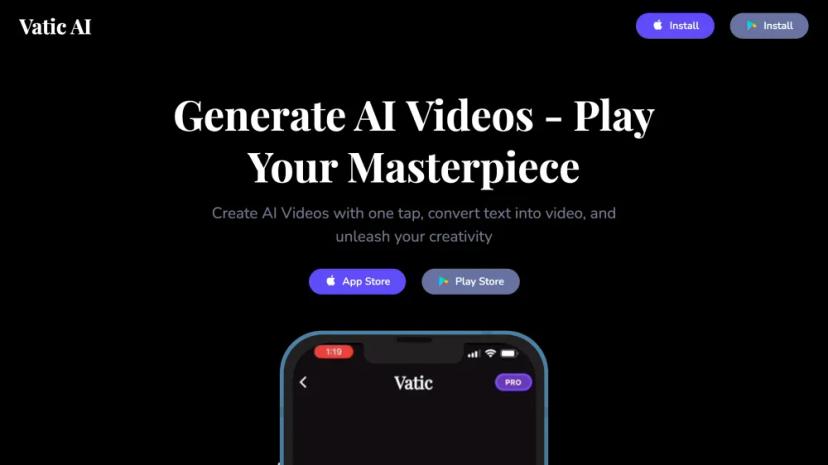 Screenshot of Generate AI Videos