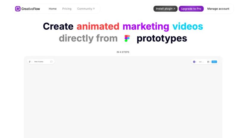 Screenshot of Create Animated Marketing Videos from Prototypes in 4 Steps