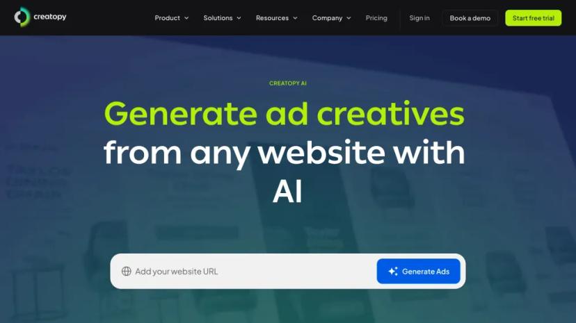 Screenshot of Generate Ad Creatives with AI