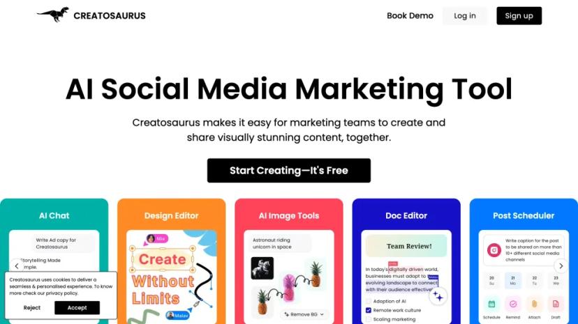 Screenshot of AI Social Media Marketing Tool