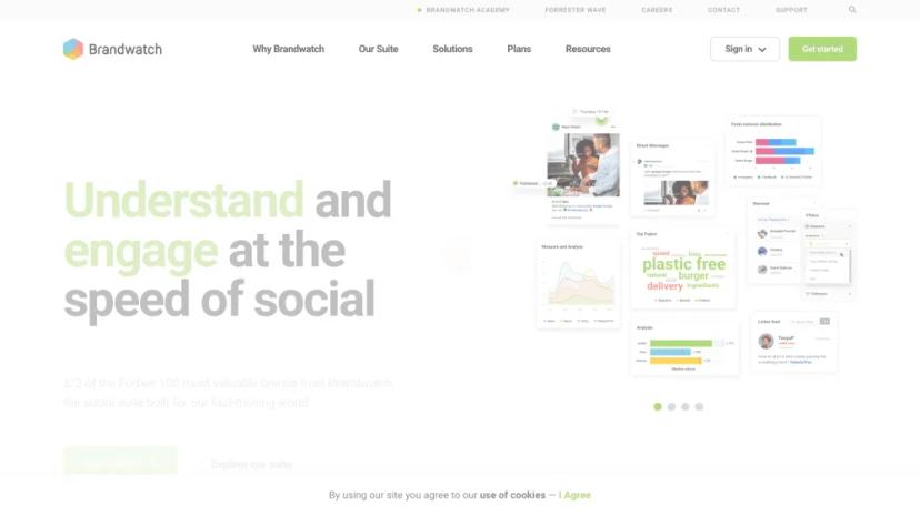 Screenshot of Brandwatch: AI-Powered Social Suite for Consumer Opinion Analysis and Engagement