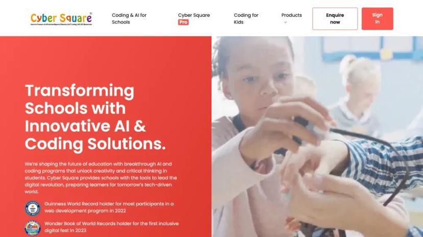 Screenshot of Empowering Schools with AI & Coding Solutions