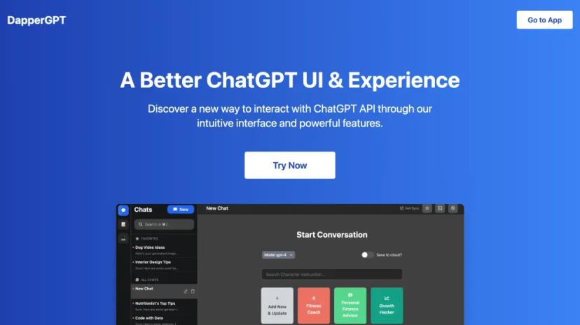 Screenshot of A Better ChatGPT UI & Experience