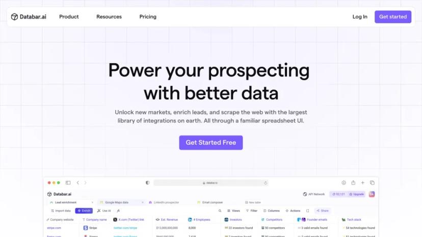 Screenshot of Automate Your Data Workflows with Databar.ai