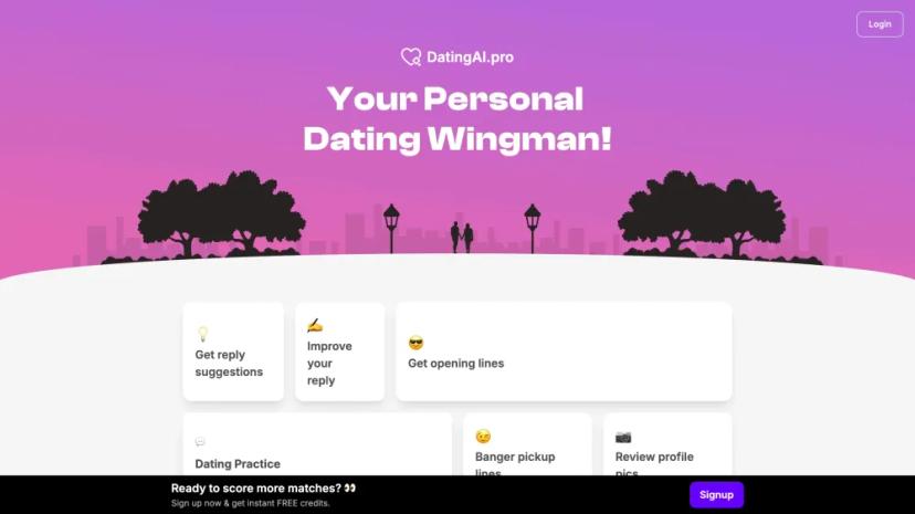 Screenshot of DatingAI.Pro - Your Personal AI Wingman for Dating Apps