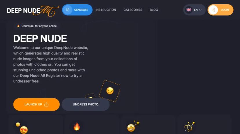 Screenshot of Deep Nude AI Generator