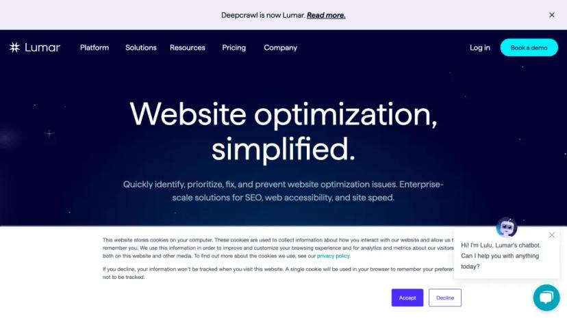 Screenshot of Website Optimization, Simplified