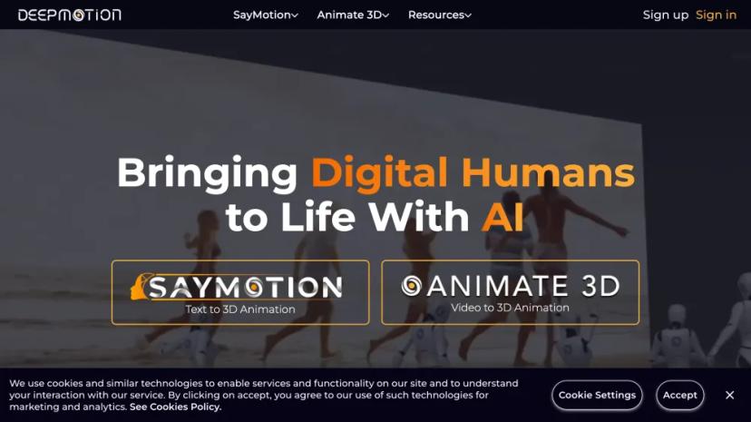 Screenshot of Bring Digital Humans to Life with AI