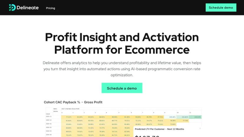 Screenshot of AI-Powered Profit Insight and Activation Platform for Ecommerce