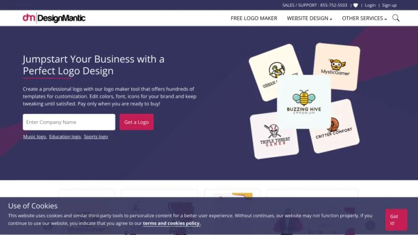 Screenshot of DesignMantic - AI-Powered Logo and Graphic Design Maker