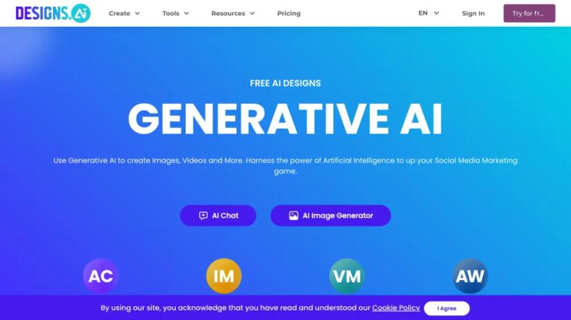 Screenshot of Generative AI Suite for Content Creation and Marketing