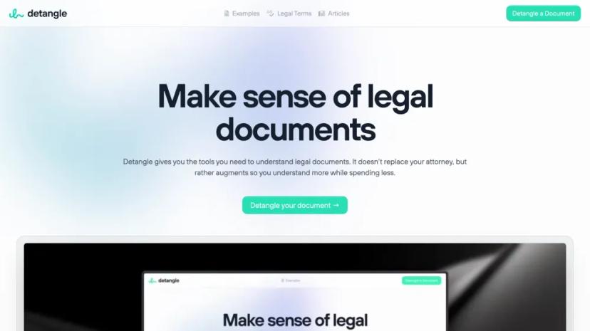 Screenshot of AI-Powered Legal Document Simplification