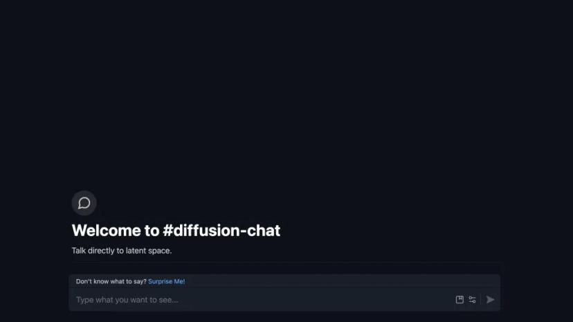 Screenshot of #DIFFUSION-CHAT