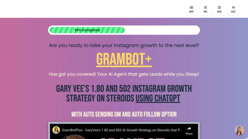 Screenshot of Automate Your Instagram Growth with AI