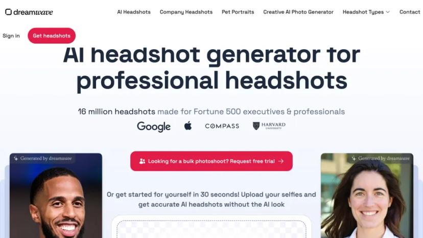 Screenshot of AI Headshot Generator for Professional Headshots