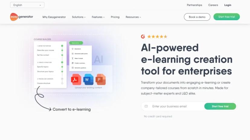 Screenshot of AI-Powered E-Learning Creation Tool for Enterprises