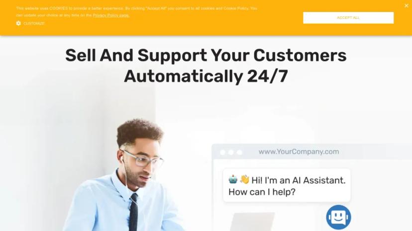 Screenshot of Automate Sales & Support With an AI Assistant