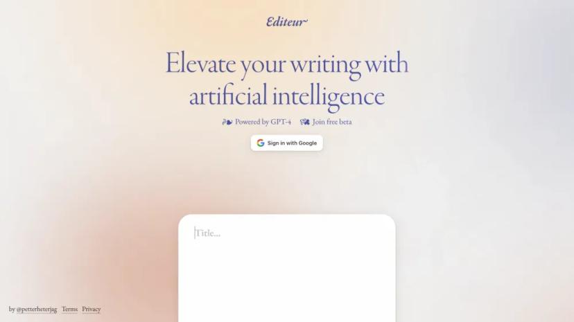 Screenshot of Elevate Your Writing with Artificial Intelligence