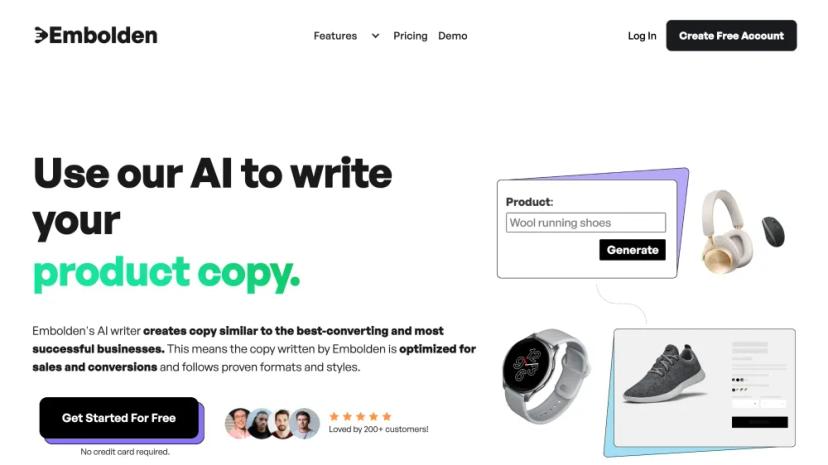 Screenshot of AI-Powered Ecommerce Writing Tool