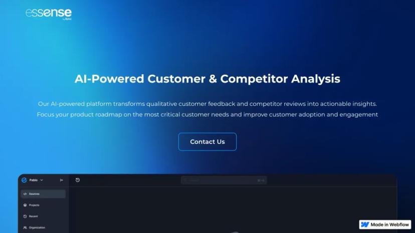 Screenshot of AI-Powered Customer & Competitor Analysis Platform