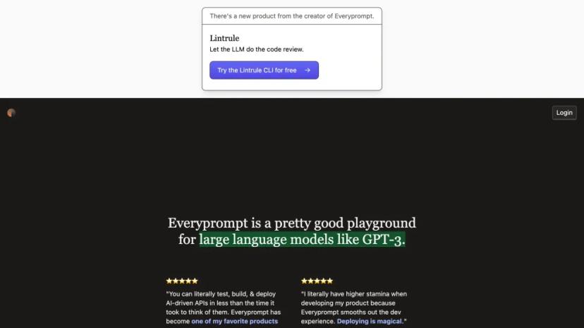 Screenshot of The Playground for Large Language Models