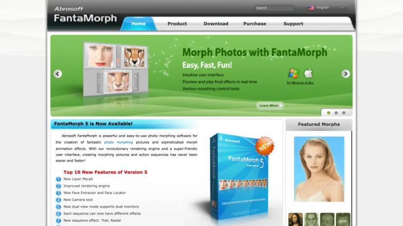 Screenshot of Abrosoft FantaMorph