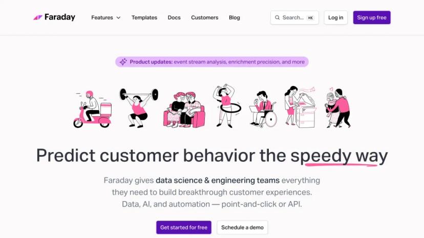 Screenshot of Predict Customer Behavior the Speedy Way with Faraday AI