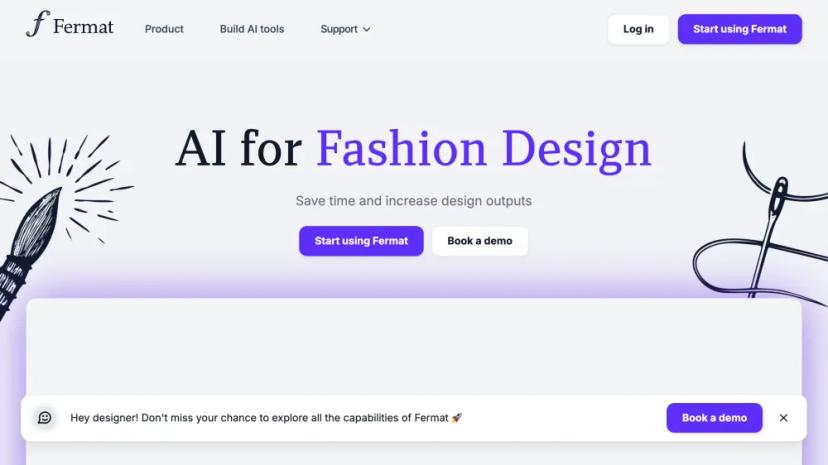 Screenshot of AI SaaS for Fashion Design