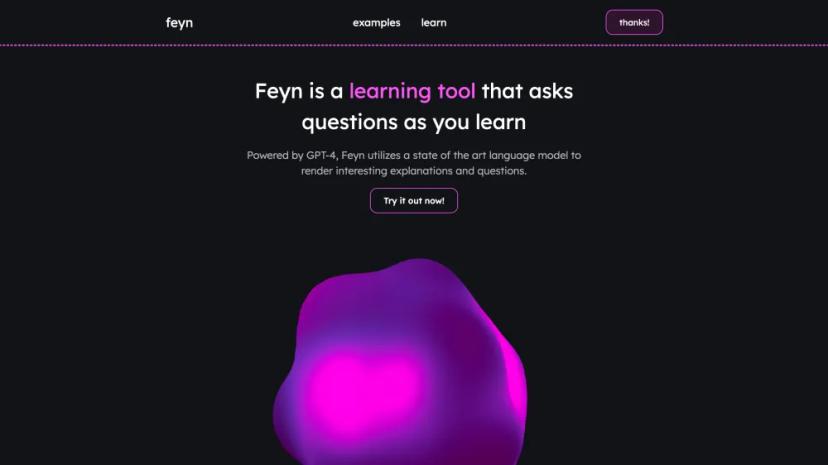 Screenshot of AI-based Learning Tool