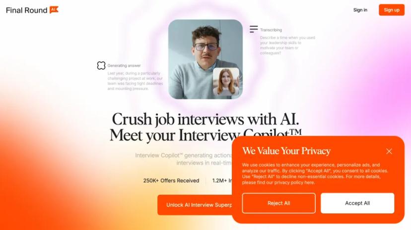 Screenshot of Your AI-Powered Interview Copilot