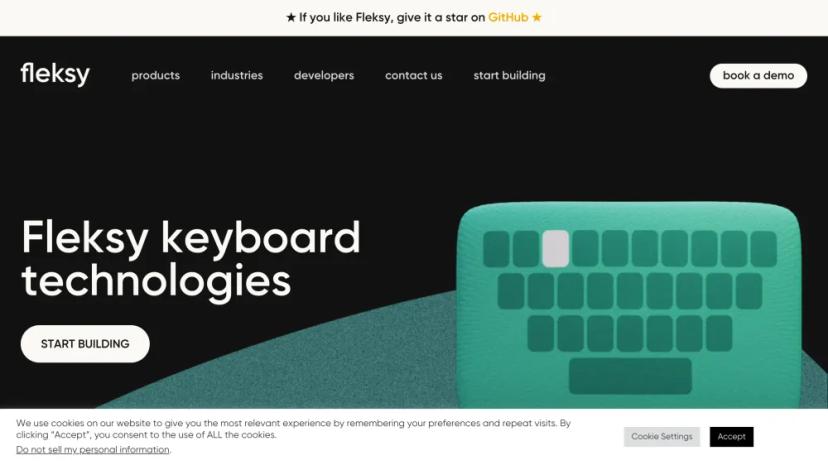 Screenshot of Fleksy Keyboard Technologies - White-Label Text Entry Solutions